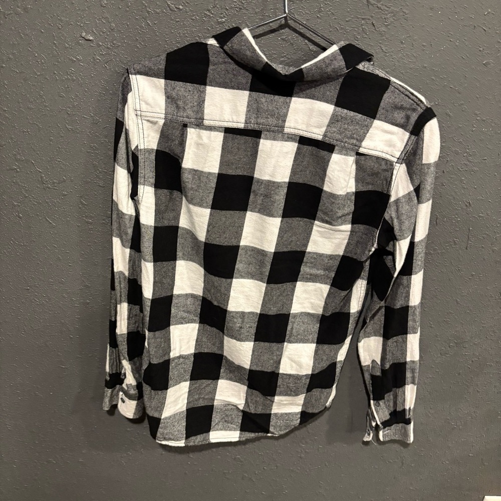 George Black and White Plaid Men's Shirt - Picture 3 of 3